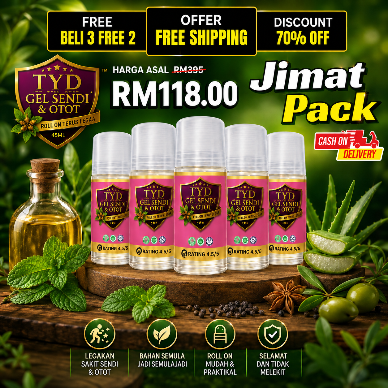 Jimat Pack TYD Gel 5 botol
