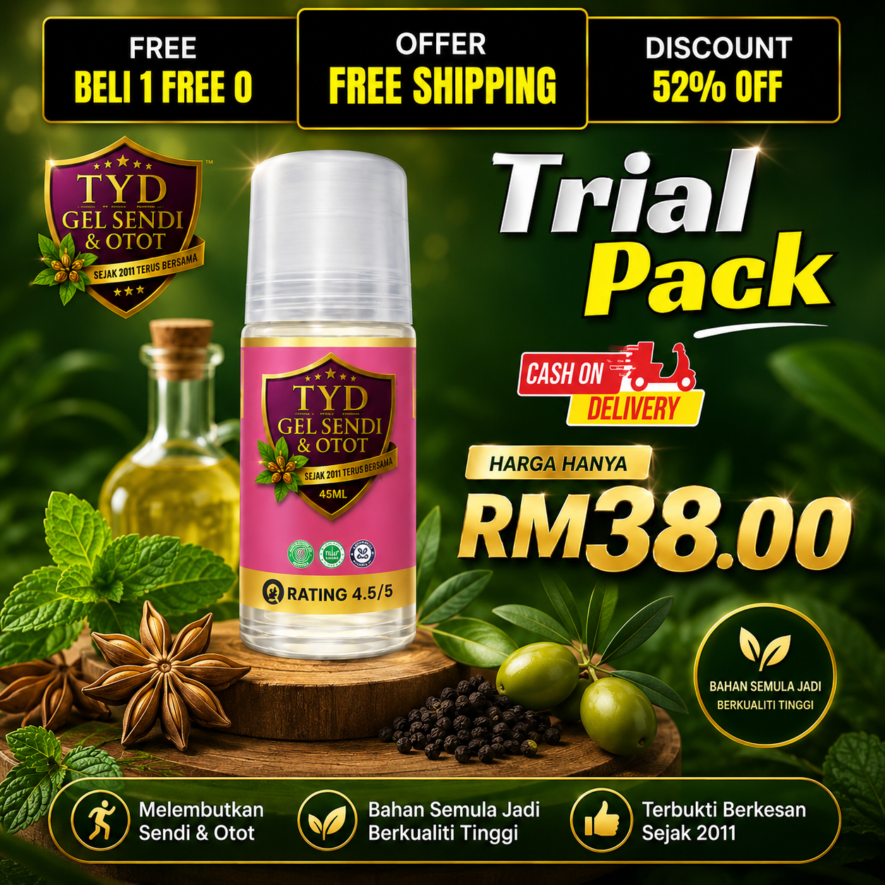 Trial Pack TYD Gel 1 botol